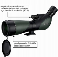 Luneta obserwacyjna Bresser 20-60x80-A 60 x 80 mm